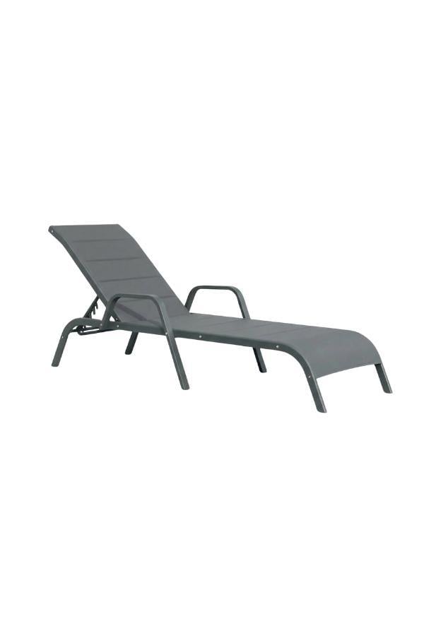 Alüminyum Pedli Kollu Antrasit Renkli Şezlongİndirimli Bahçe MobilyalarıBodrum Hijyen