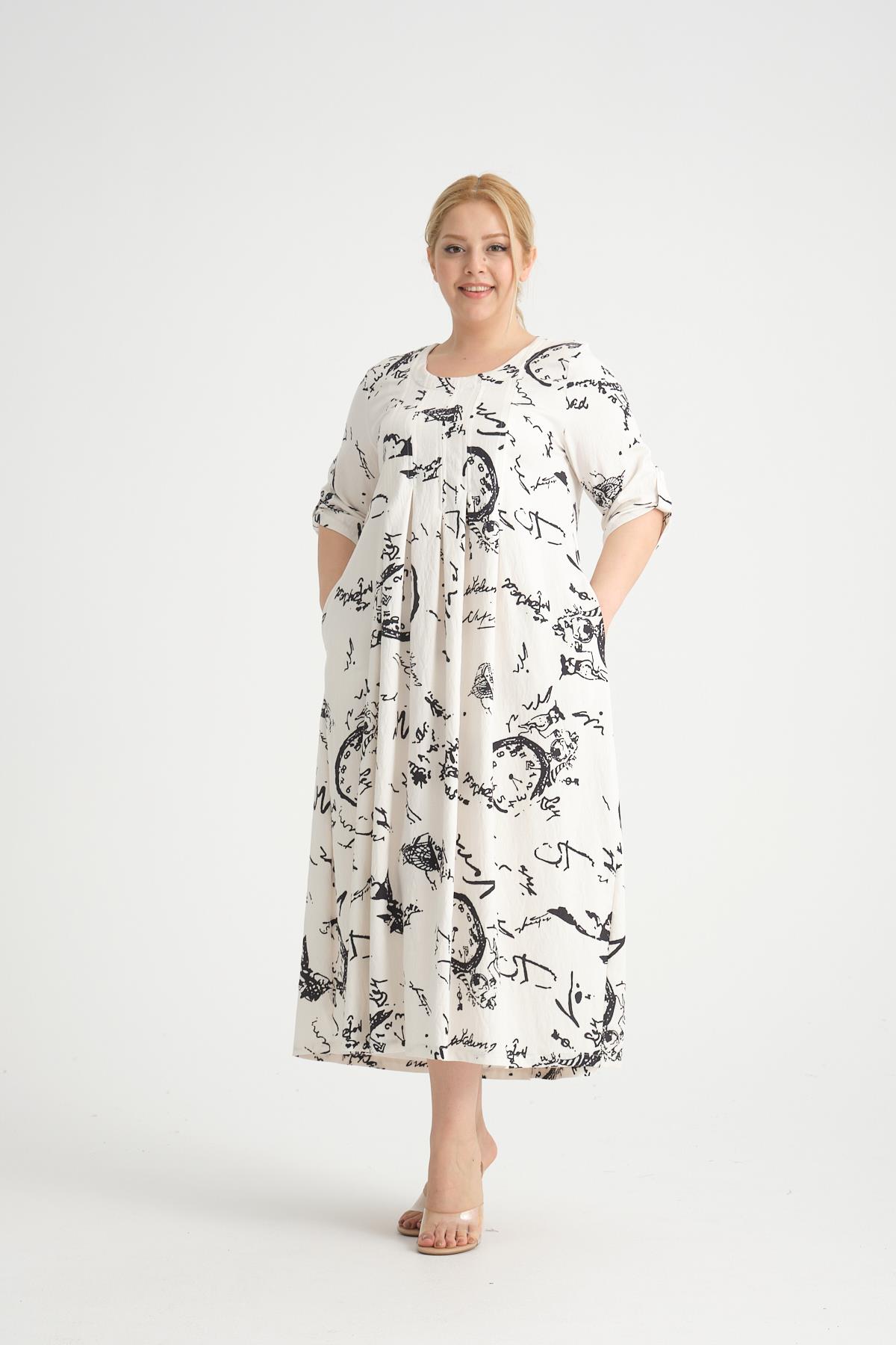 23055-1 BEYAZ ELBISE