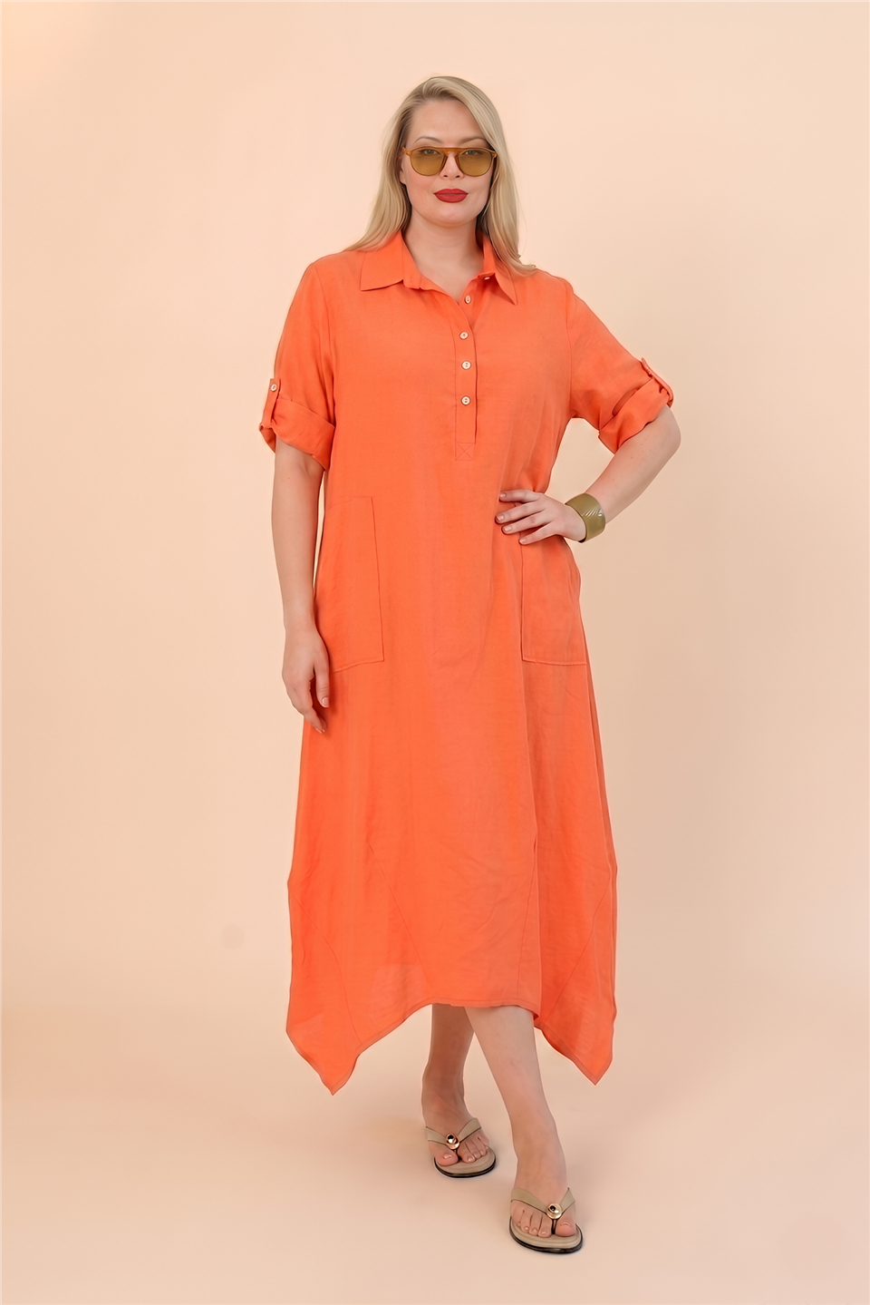 23264 KOLU BANTLI ELBİSE