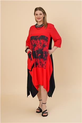 25167 ELBİSE KIRMIZI