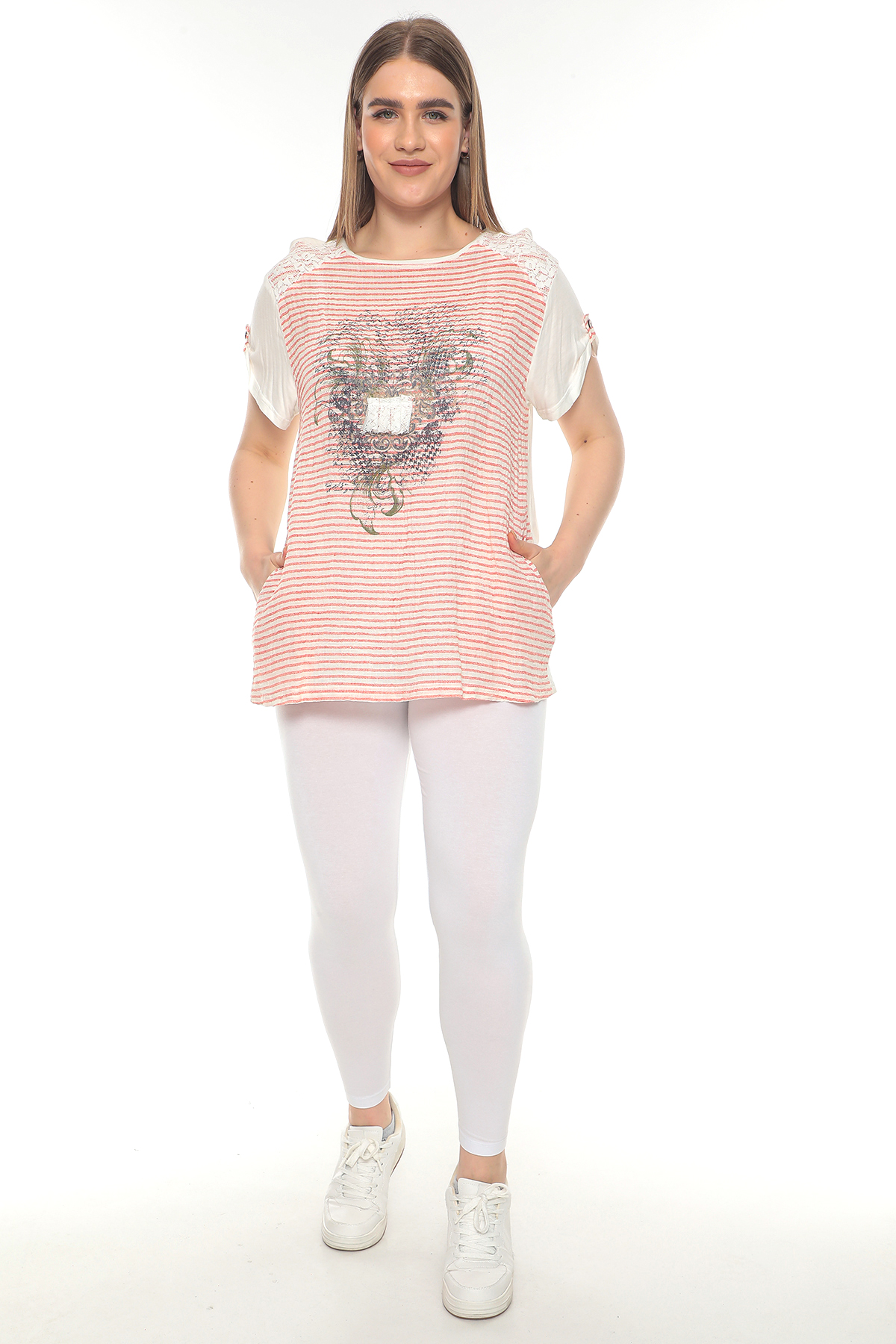 18361 KETEN TUNIK ORANJ