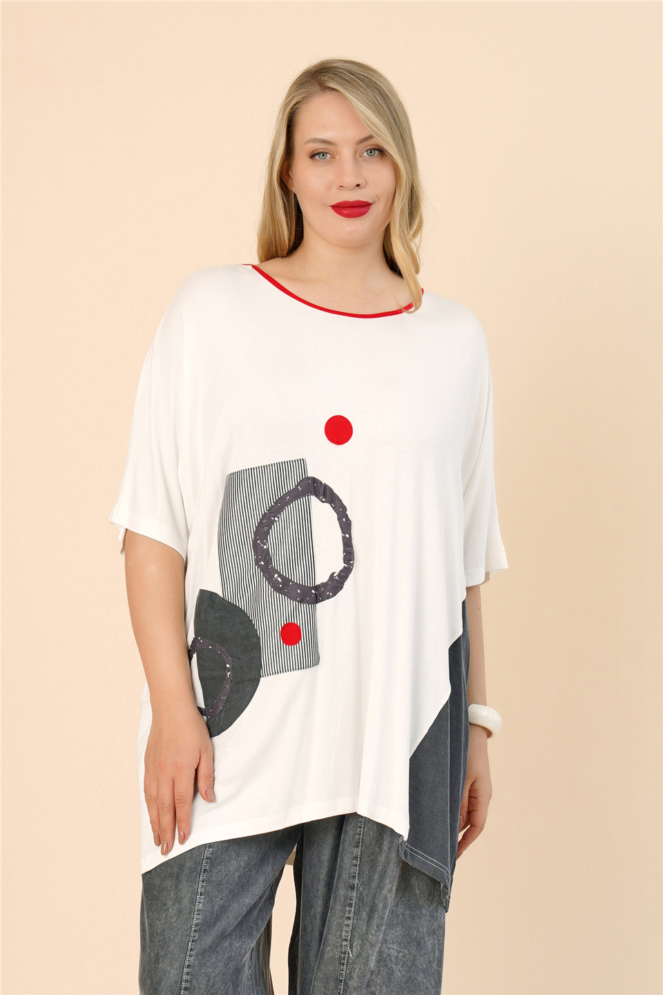 22091 TENCEL GARNİLİ VİSKON TUNİK