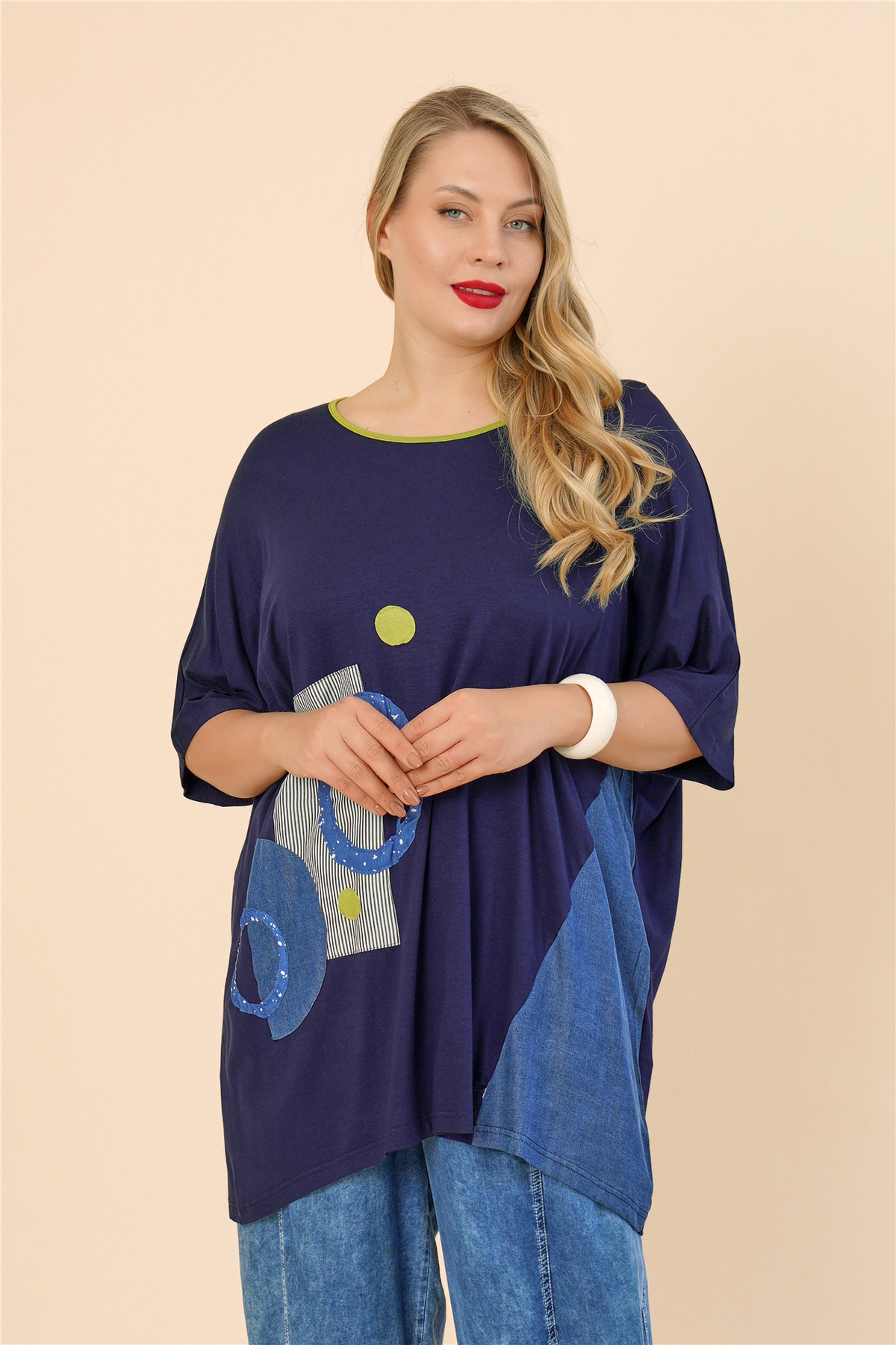 22091 TRAVIS TUNIK LACI-MAVI