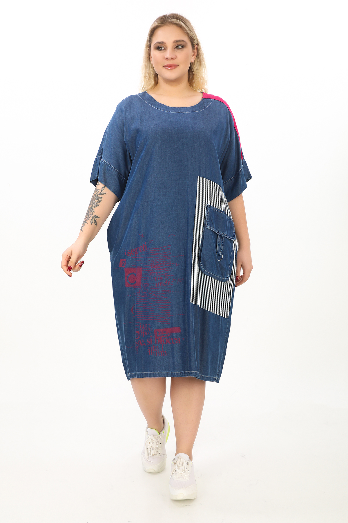 22100 TAYLOR ELBISE MAVI