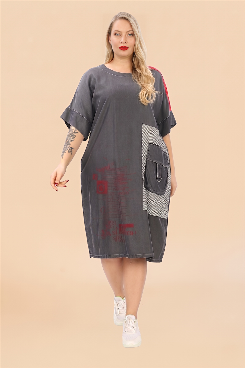 22100 TENCEL ELBİSE