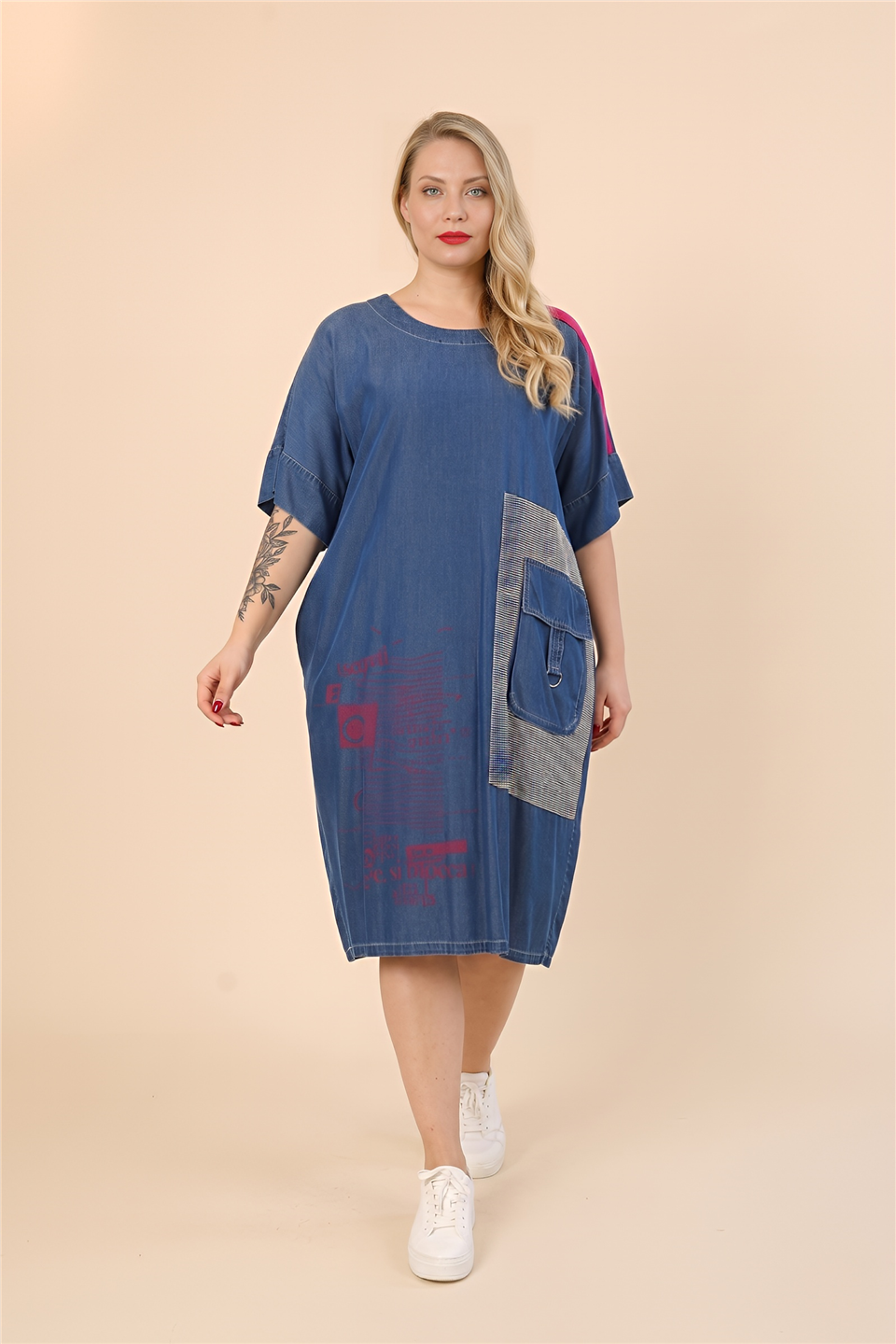 22100 TENCEL ELBİSE