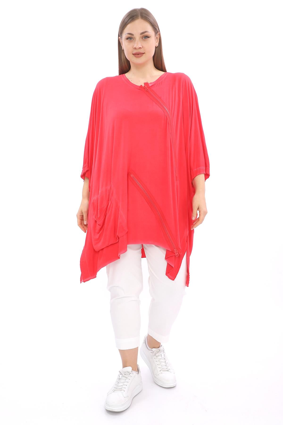 24123 KIRMIZI TUNIK