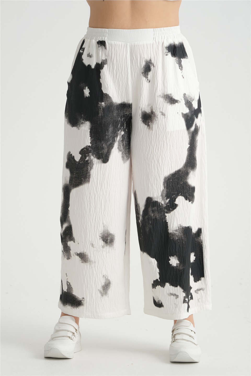 24314 VİSKON BASKILI PANTOLON