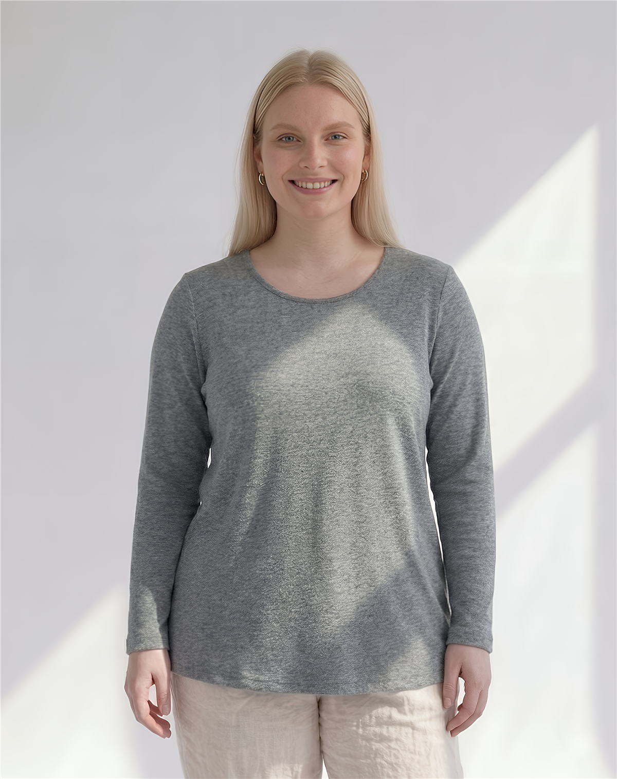 25202-1 ÖRME TUNİK GRI