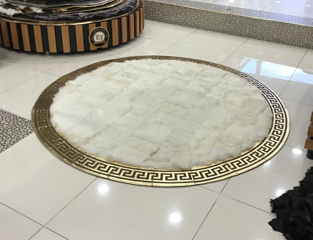 Bienna Fur El Dokuması Gold Bordür Doğal Toskana Halı / Kilim