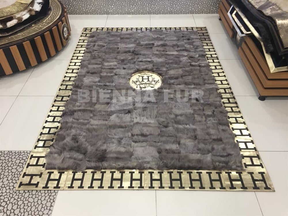 Bienna Fur El Dokuması Gold Bordür Doğal Toskana Halı / Kilim