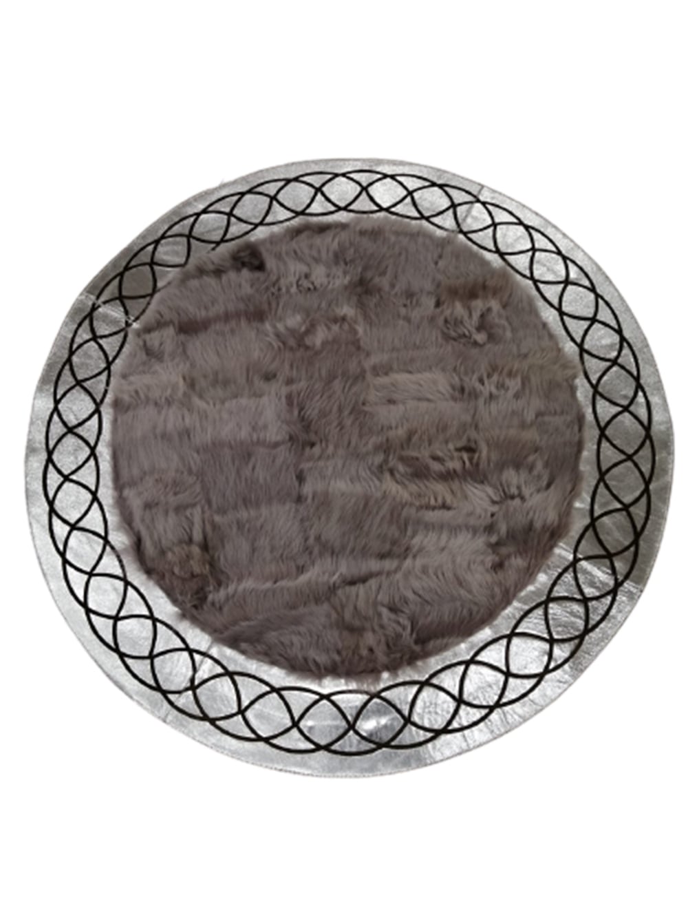 Bienna Fur El Dokuması Gümüş Bordür Gri Renk Toskana Halı / Kilim