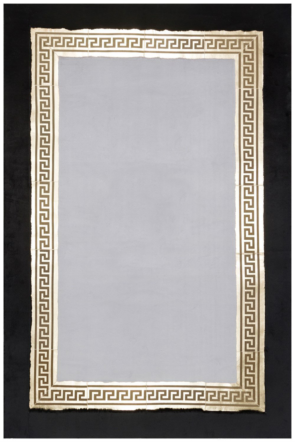 Bienna Fur Kaymaz İpek Pelüş & Deri Bordür Halı / Kilim