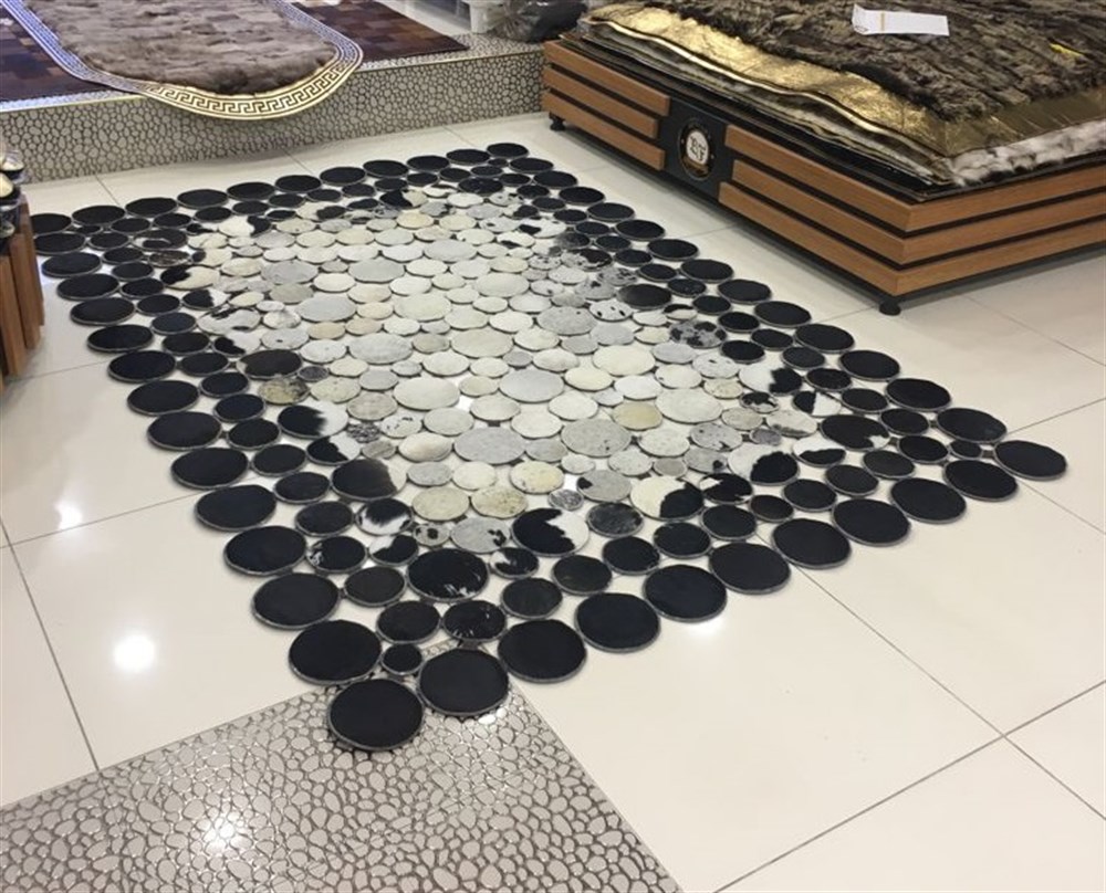 Bienna Fur Kaymaz Taban Doğal Deri Halı / Kilim