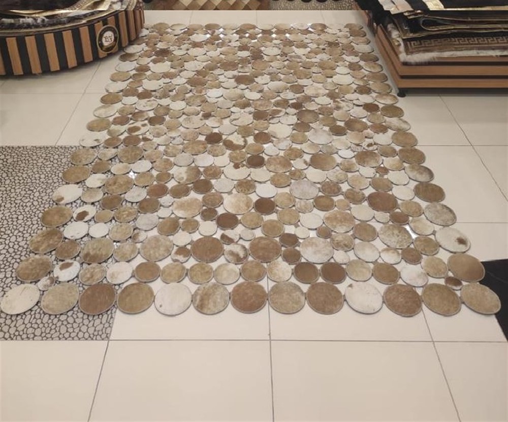 Bienna Fur Kaymaz Taban Doğal Deri Halı / Kilim 