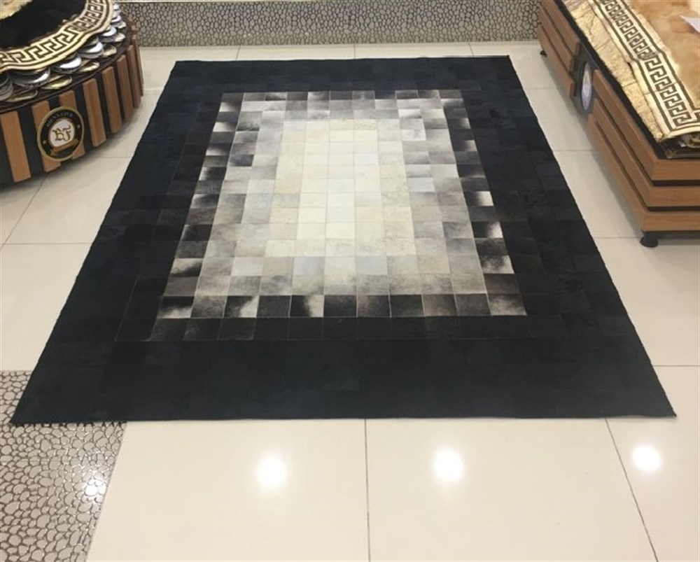 Bienna Fur Kaymaz Taban Natürel Dana Deri Halı / Kilim 