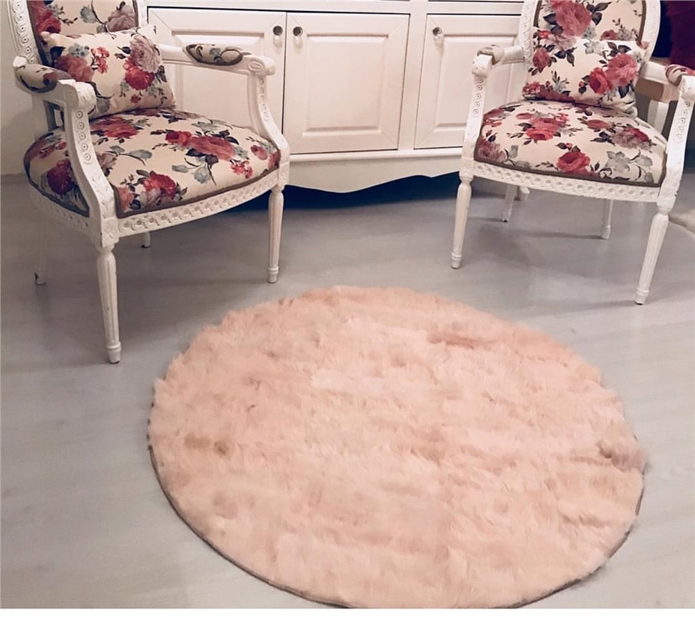 Kaymaz Taban Pembe Renk Doğal Toskana Halı