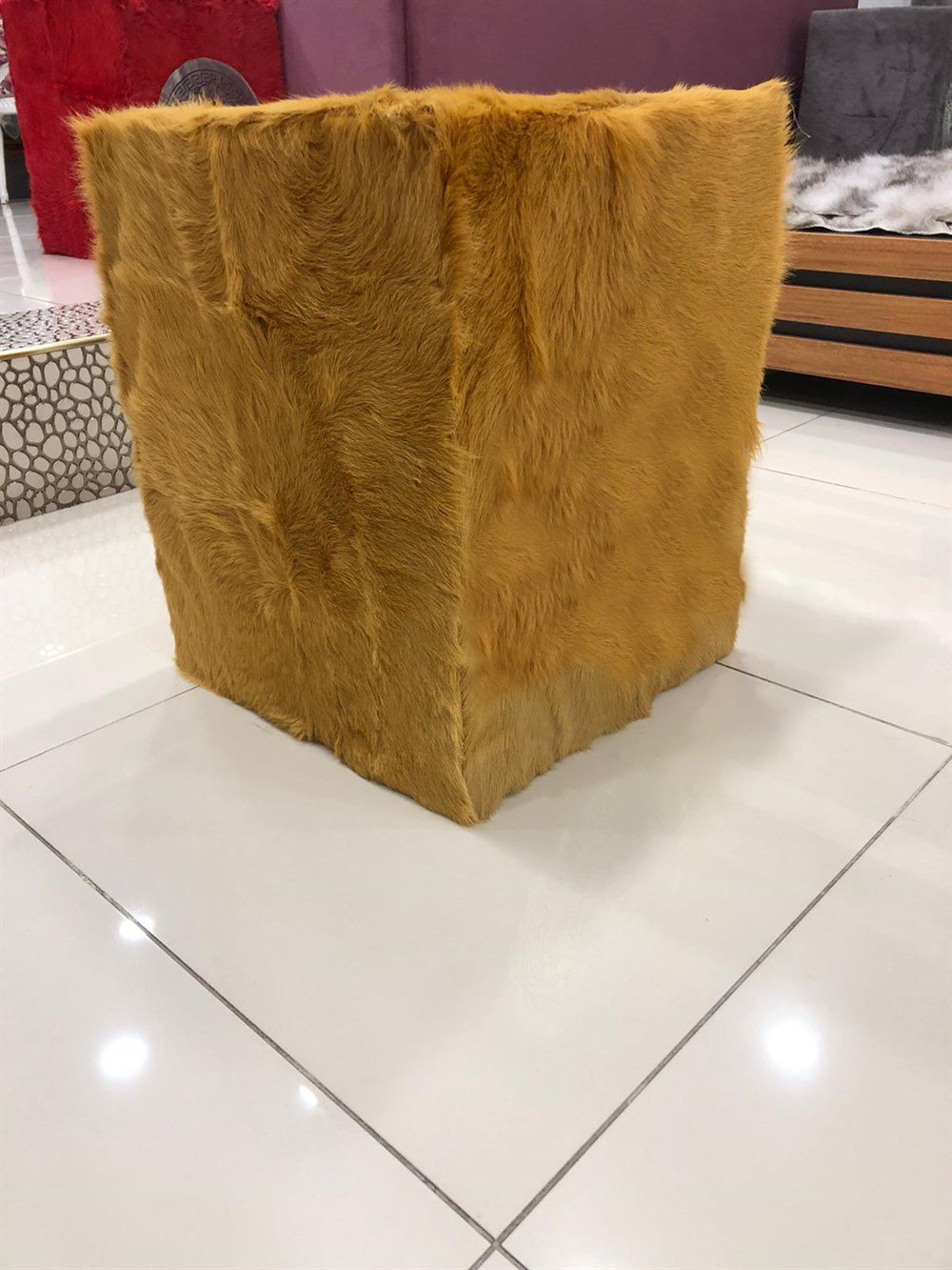Orijinal Dana Derisi Kaplama Puf