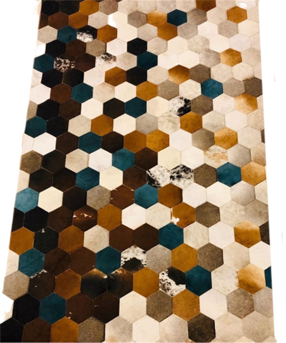 Patchwork Doğal Deri Halı