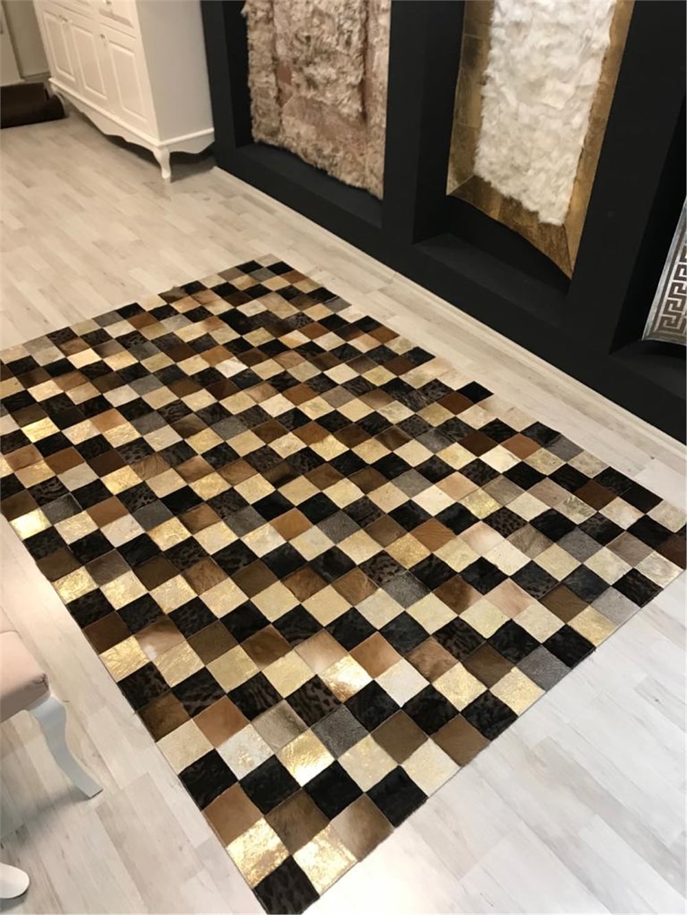 Patchwork Model Deri Halı