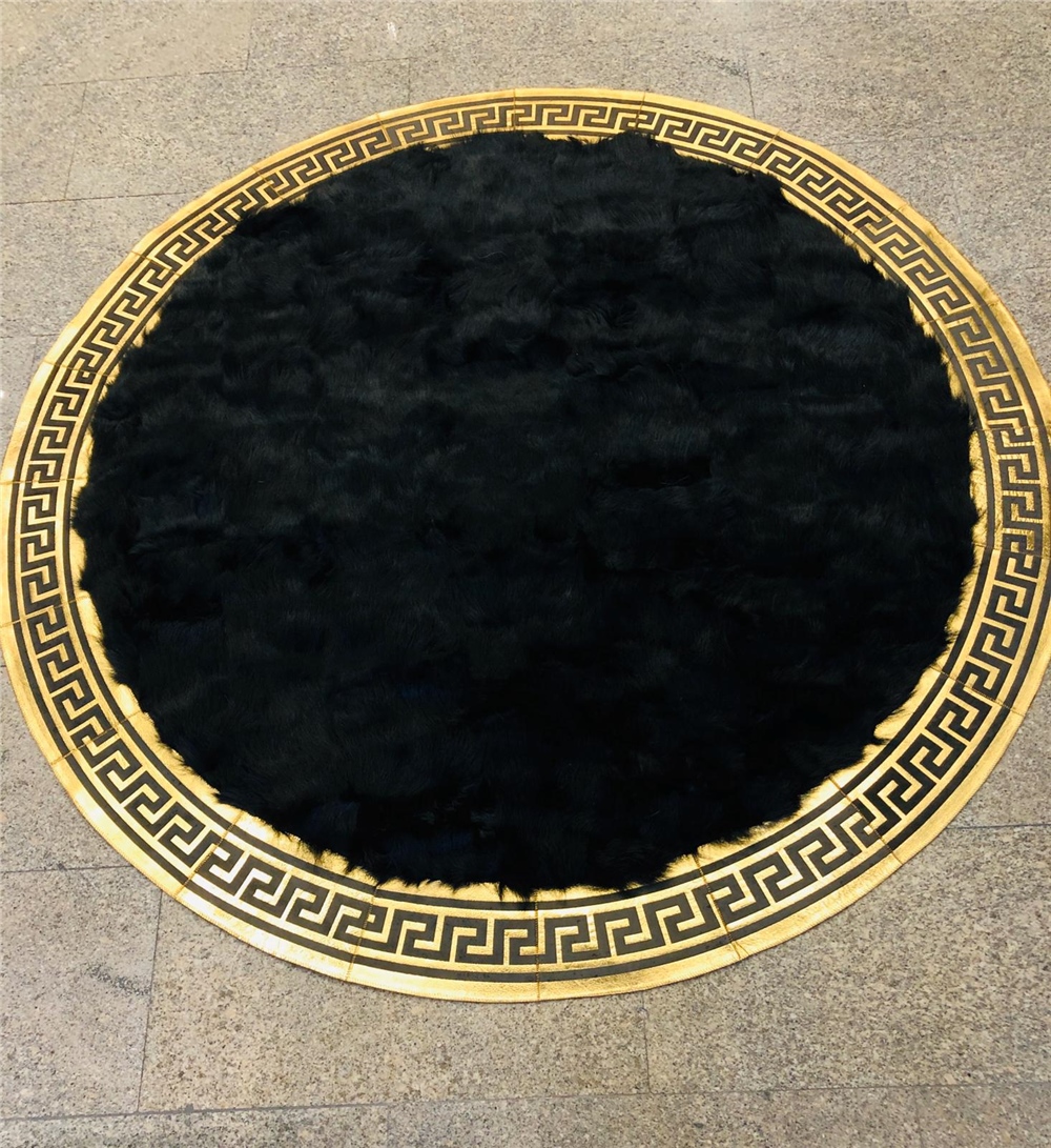 Siyah Doğal Toskana Oval Halı