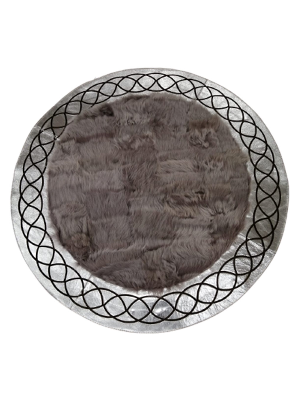 Bienna Fur El Dokuması Gümüş Bordür Gri Renk Toskana Halı / Kilim