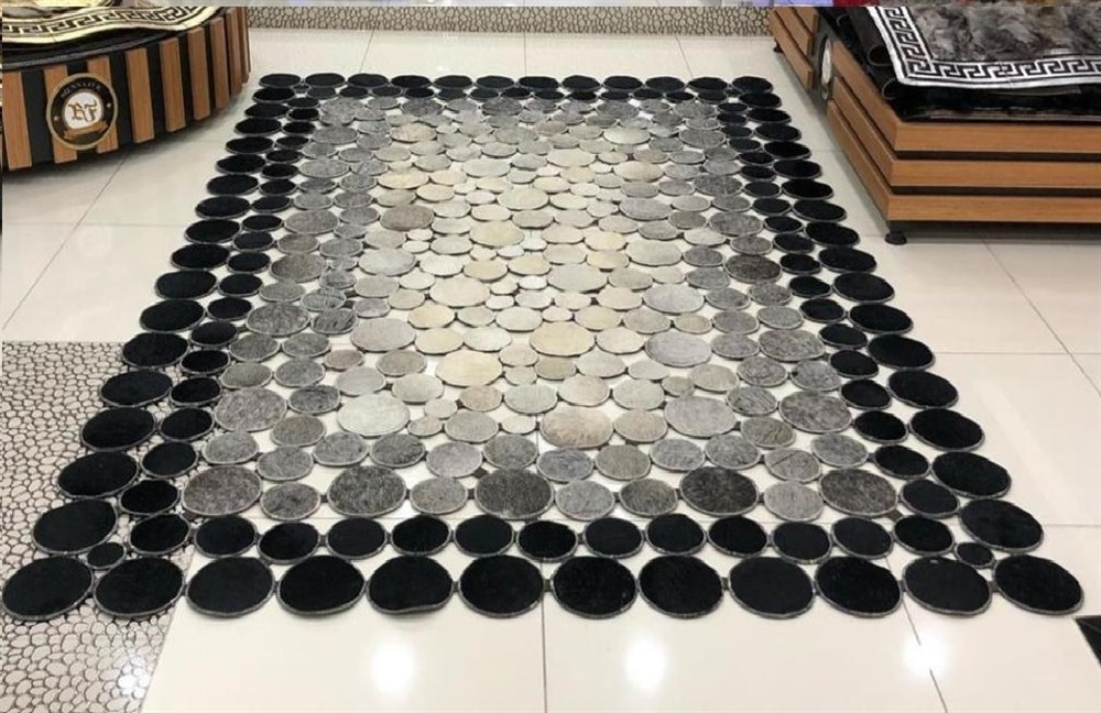 Bienna Fur Kaymaz Taban Doğal Deri Halı / Kilim