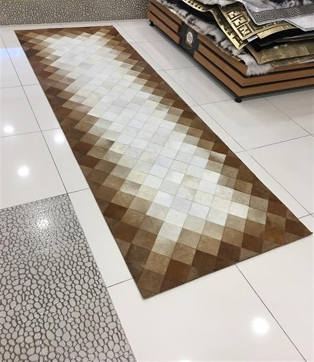 Bienna Fur Kaymaz Taban Doğal Deri Halı / Kilim