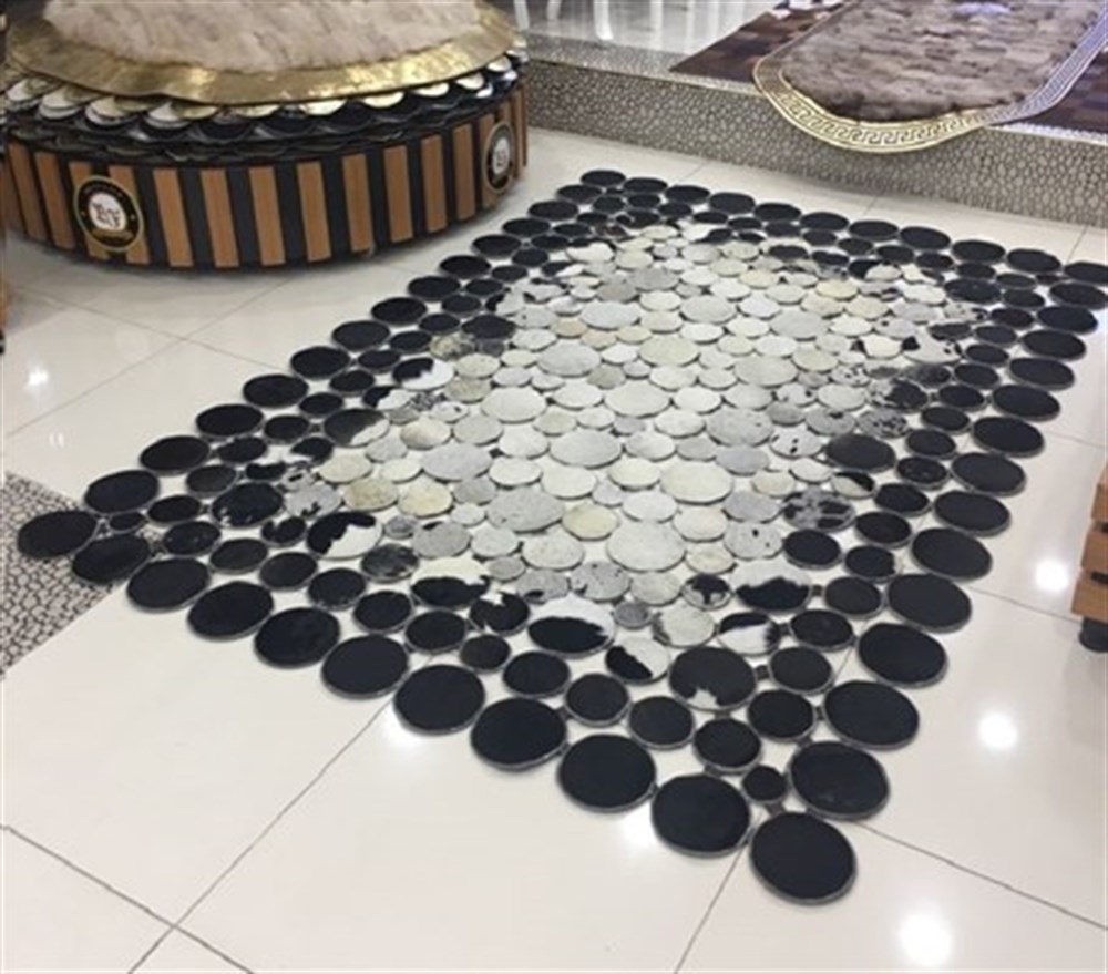 Bienna Fur Kaymaz Taban Doğal Deri Halı / Kilim