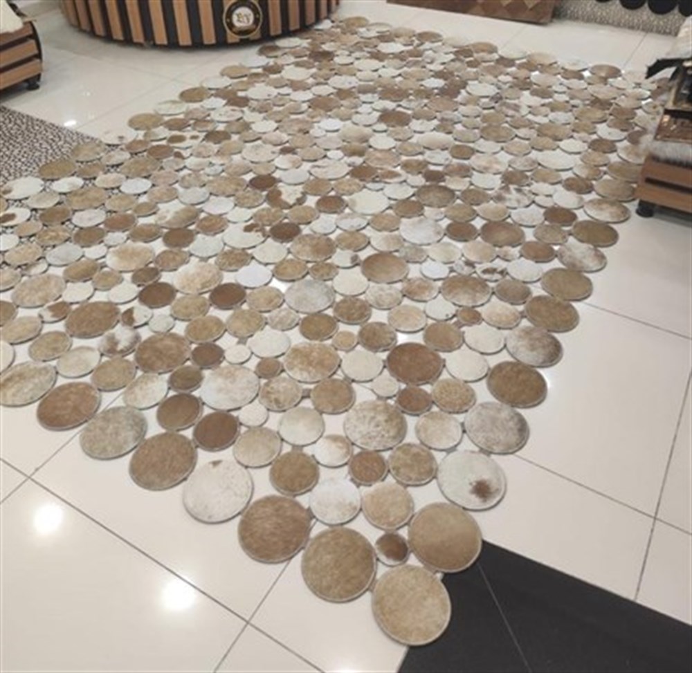 Bienna Fur Kaymaz Taban Doğal Deri Halı / Kilim 