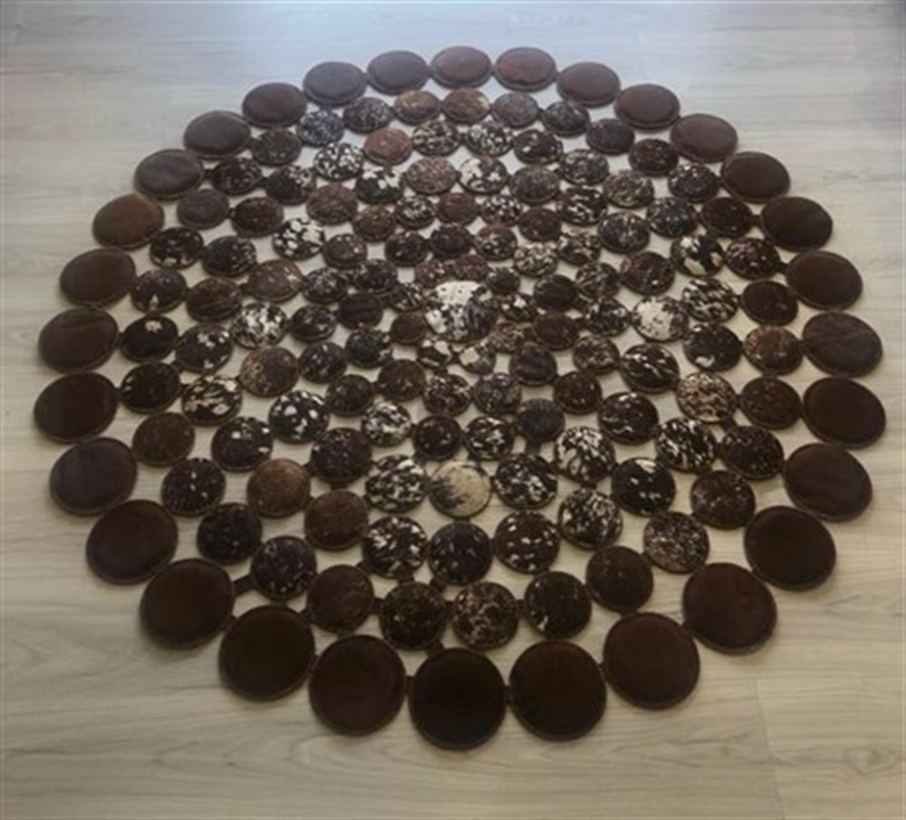 Bienna Fur Kaymaz Taban Doğal Deri Halı / Kilim