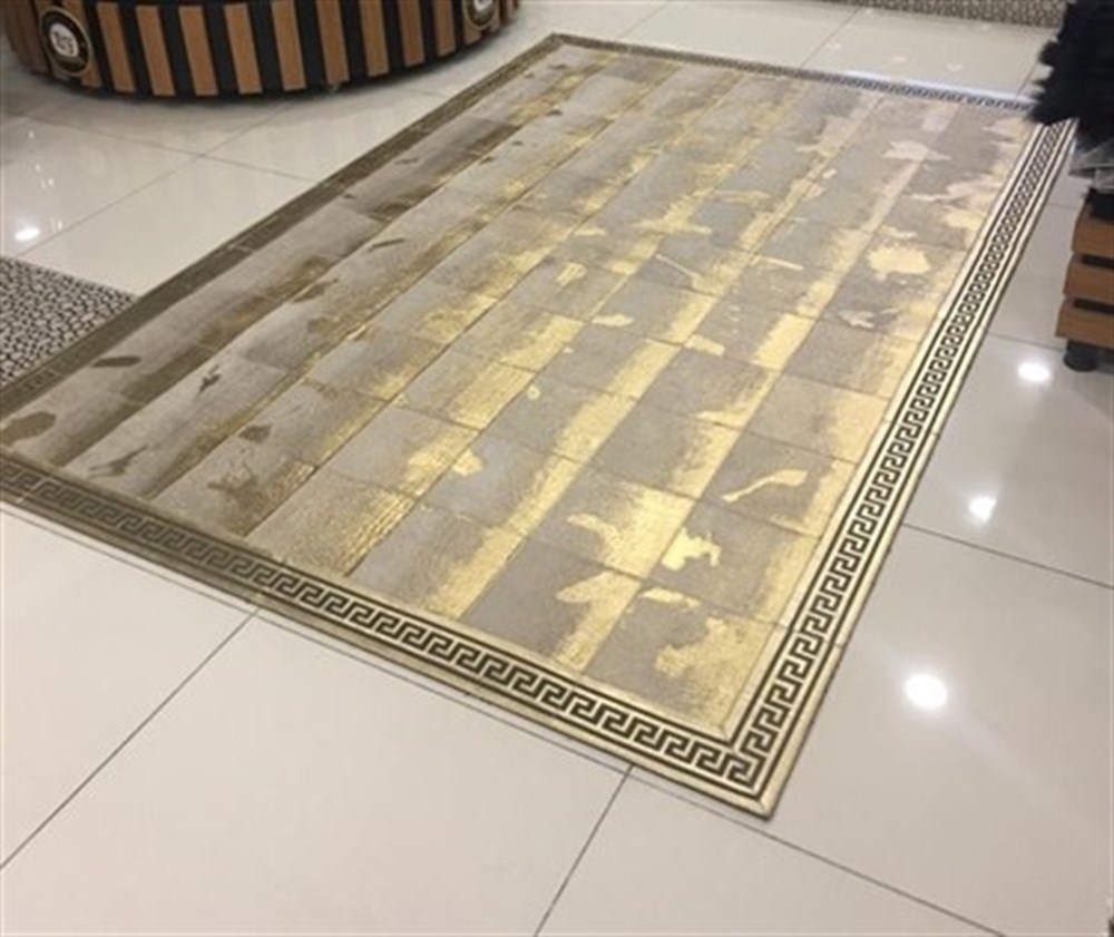 Bienna Fur Kaymaz Taban Gold Bordür Gold Hamteks Halı / Kilim