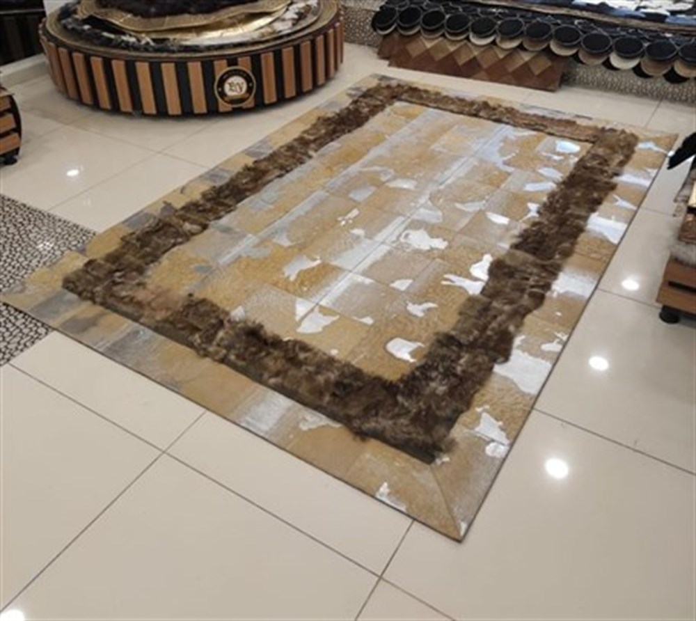 Bienna Fur Kaymaz Taban Hamteks  Doğal Deri Halı / Kilim