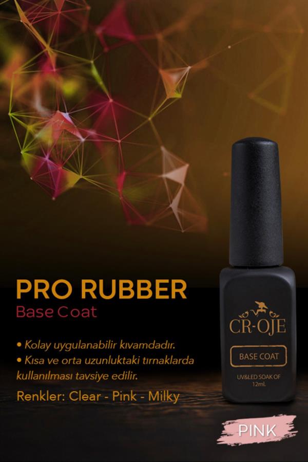 Pro Rubber Base Coat Pınk (12 ml)