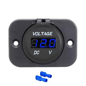 Marin Voltmetre Soketi Mavi 12-24V