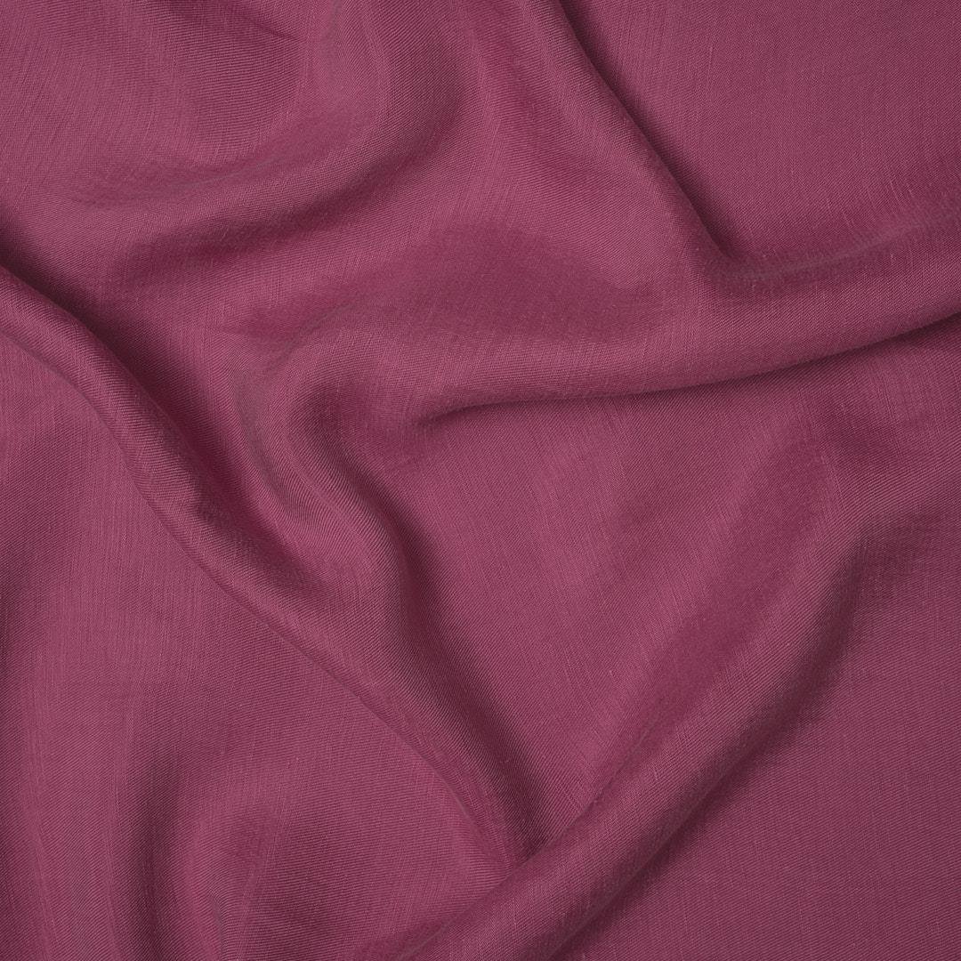 %100 Doğal Fancy Keten Kumaş Pembe 15