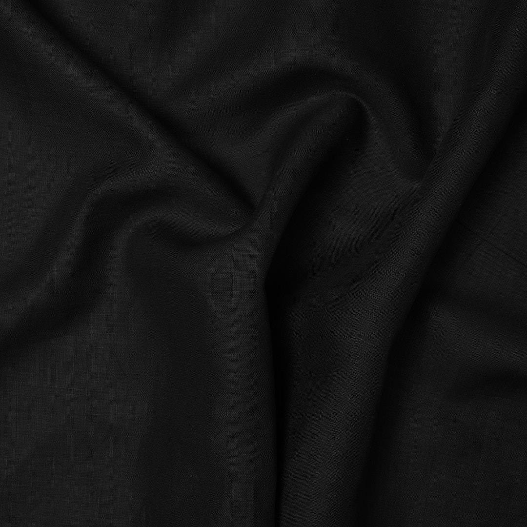 %100 Keten Kumaş Siyah 101