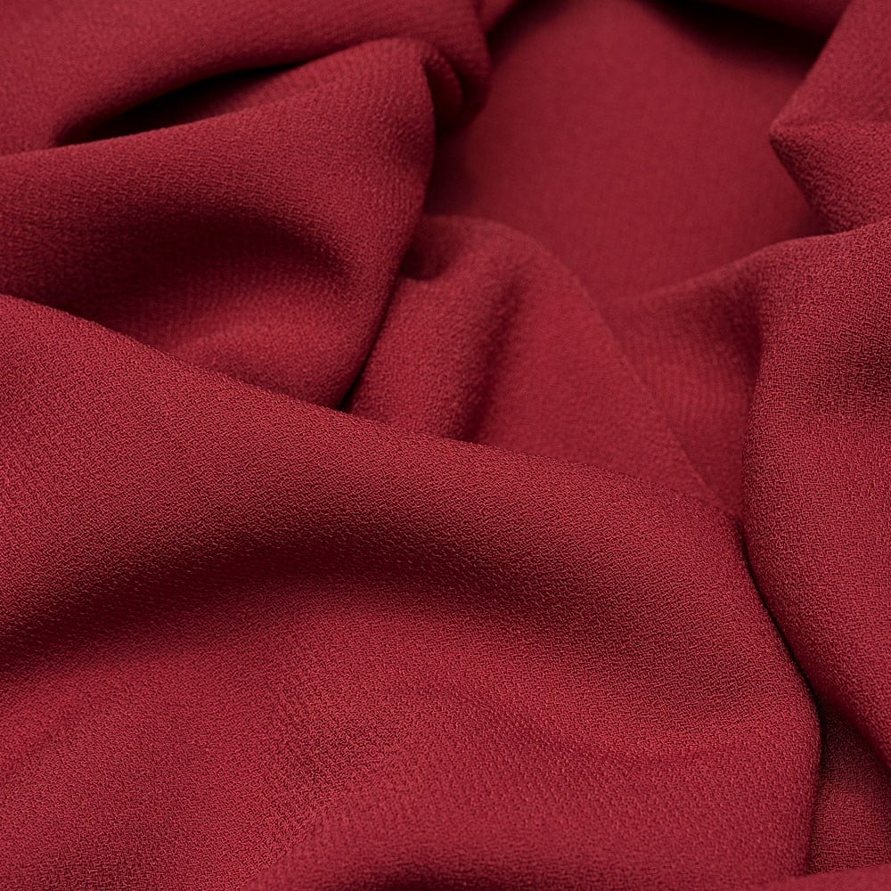 Braga Krep Kumaş Bordo