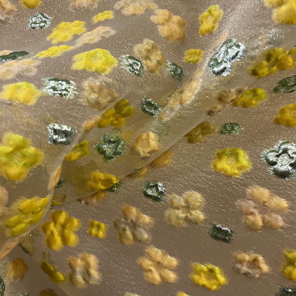 Brokar Organze Kumaş 1107 Sarı