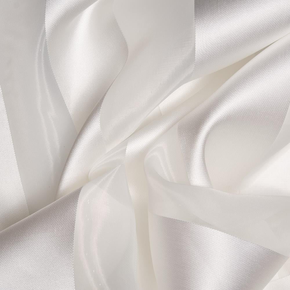 Çizgili Organze Beyaz 02