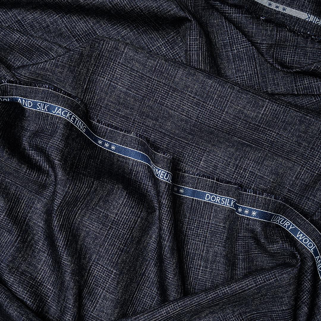 Dormeuil Dorsilk Ceketlik Lacivert Gri Ekose 10