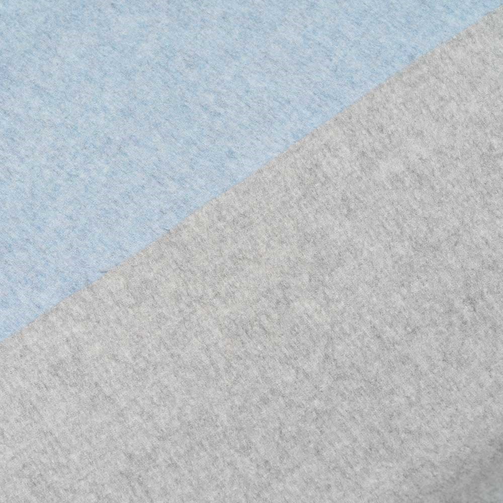 Double Face Kaşmir Mantoluk Gri / Bebe Mavi 03