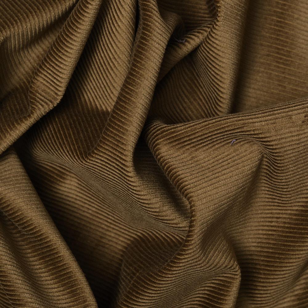 Fransız Cosserat İnce Fitil Kadife Kumaş Açık Kahve 05