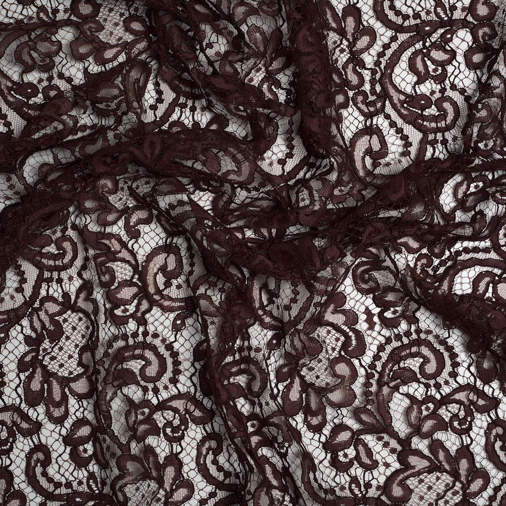 Fransız Kupon Dantel Kahve 24