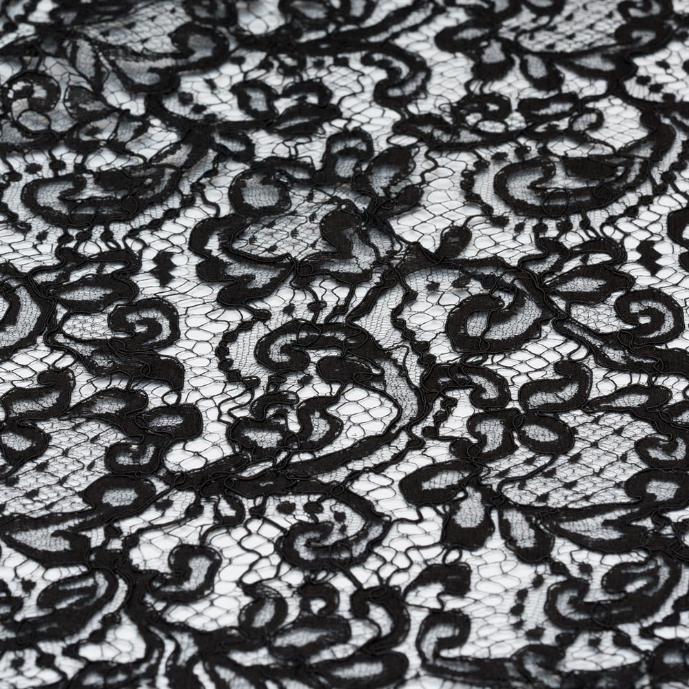 Fransız Mery Dantel Siyah