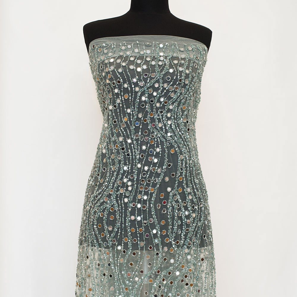 Hindistan Kupon Boncuk İşleme Kumaş