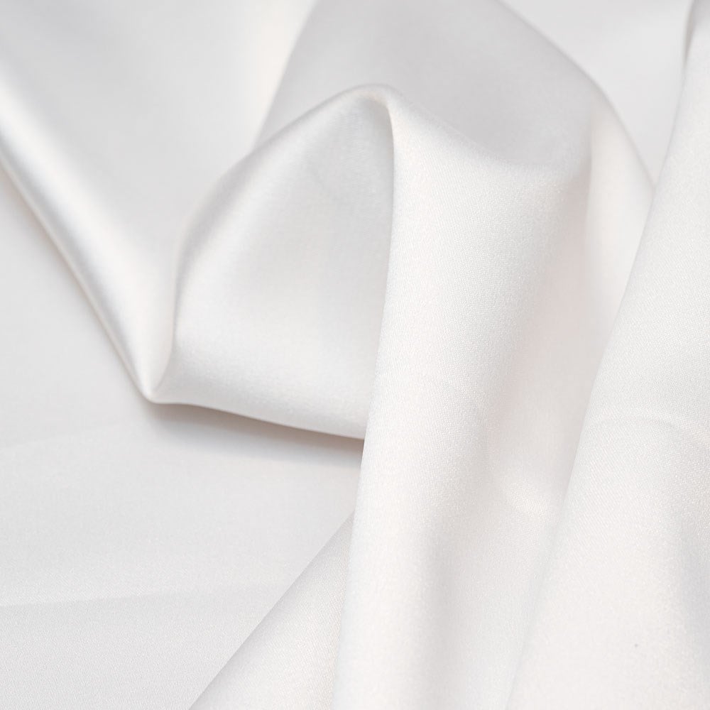 İnce Mikro Saten Kumaş Beyaz