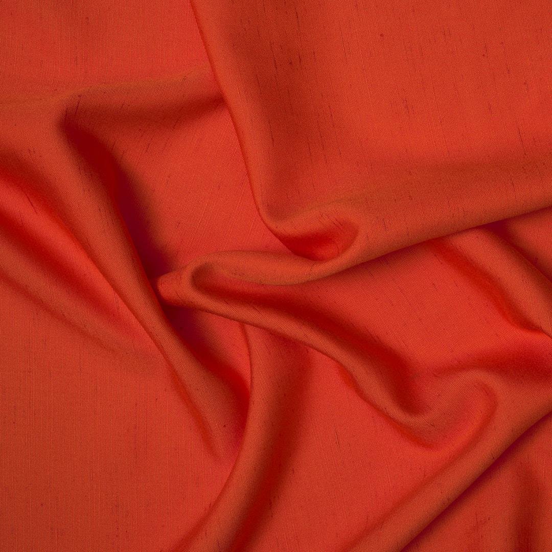 İtalyan İpekli Keten Kumaş Nar Çiçeği 05