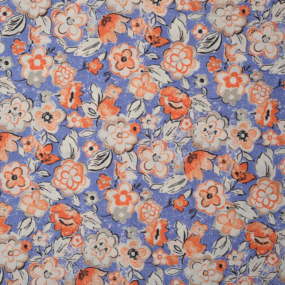 İtalyan Koton Saten Emprime Kumaş 10