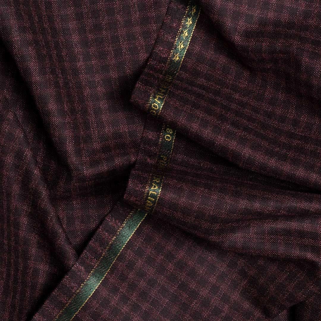 İthal Ekose Kumaş 530 27 Bordo